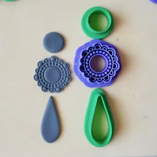 Cortadores arcilla polimérica: círculo, rosetón y lágrima - Lylo Tools