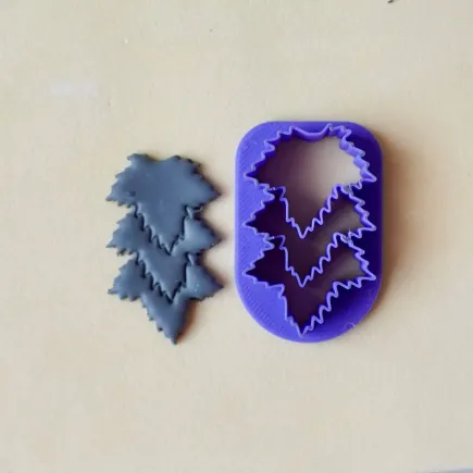 Cortador arcilla polimérica - cadena de hojas de arce