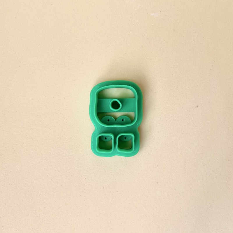 Set de cortadores para arcilla polimérica cuadrados orgánicos