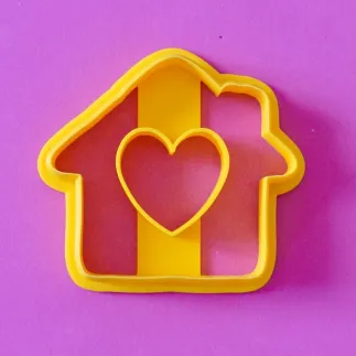 Cortador arcilla polimérica: Adorno navideño casa corazón - Lylo Tools