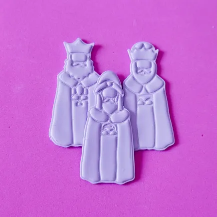 Set cortadores arcilla polimérica - Adorno navideño Reyes Magos