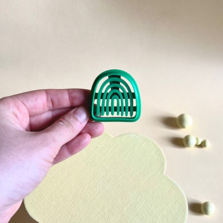 Cortador para arcilla polimérica arcoíris orgánico