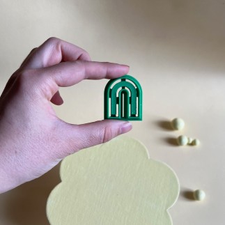 Cortador para arcilla polimérica arco estilo vidriera