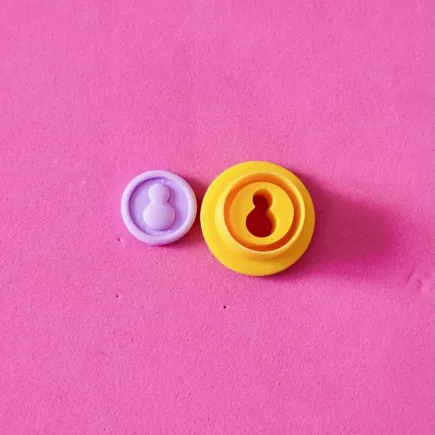 Cortador arcilla polimérica - muñeco de nieve estampado