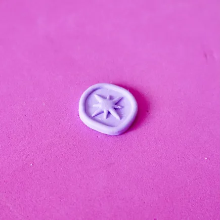 Cortador arcilla polimérica - medalla estrella orgánica