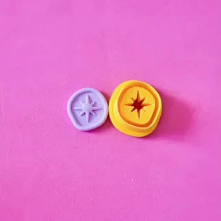 Cortador arcilla polimérica: medalla estrella orgánica - Lylo Tools