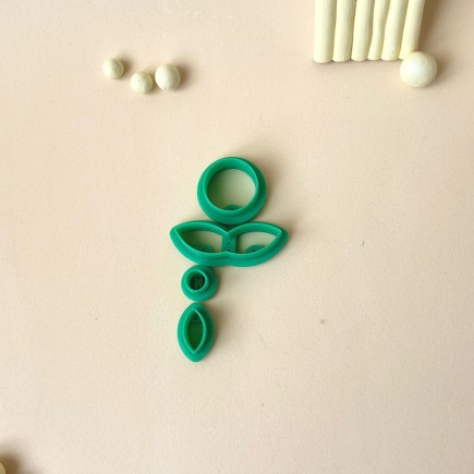 Set de cortadores para arcilla polimérica estilo floral