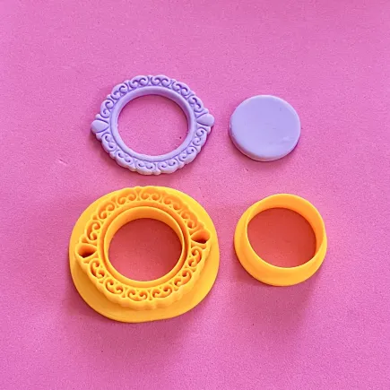 Cortador para arcilla polimérica: camafeo vintage redondo - Lylo Tools