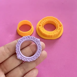 Cortador para arcilla polimérica: camafeo vintage redondo - Lylo Tools