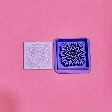 Cortador arcilla polimérica: baldosa explosión floral - Lylo Tools