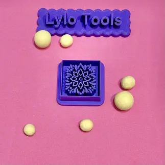 Cortador arcilla polimérica: baldosa explosión floral - Lylo Tools