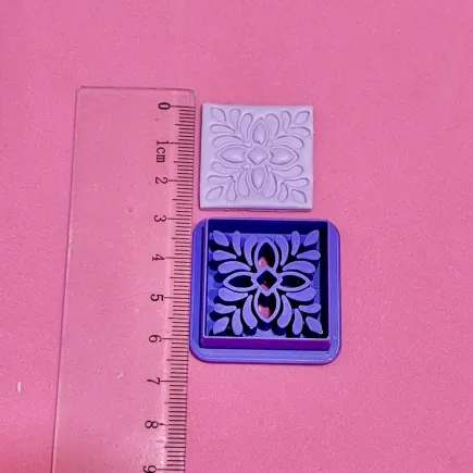 Cortador para arcilla polimérica - baldosa/azulejo flores