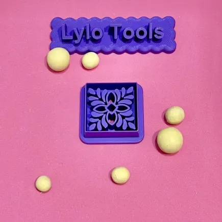 Cortador arcilla polimérica: baldosa floral - Lylo Tools