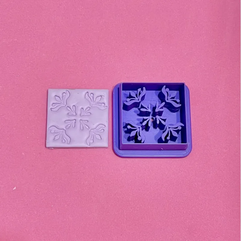 Cortador para arcilla polimérica - baldosa/azulejo florecillas