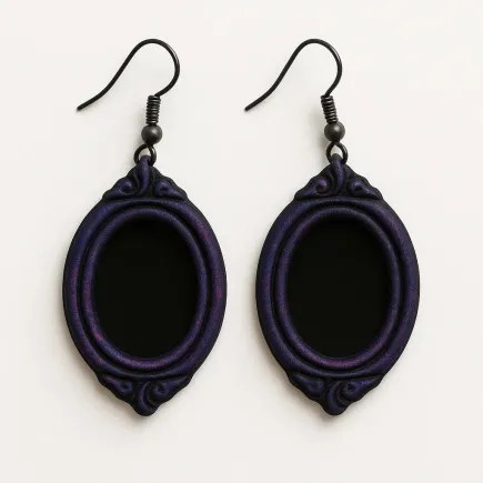 Set cortadores para arcilla polimérica - camafeo ovalado luna y nubes