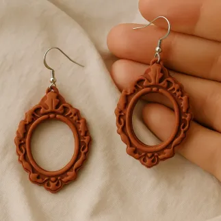 Set cortadores para arcilla polimérica - camafeo vintage ovalado