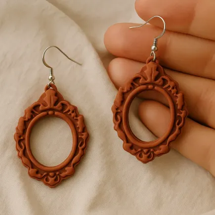 Set cortadores para arcilla polimérica - camafeo vintage ovalado