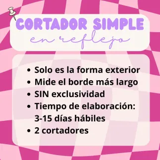 Cortador personalizado para arcilla polimérica - simple y simétrico - SIN exclusividad