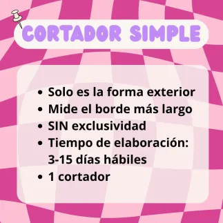 Cortador personalizado para arcilla polimérica - simple - SIN exclusividad