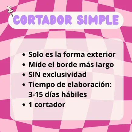 Cortador personalizado para arcilla polimérica - simple - SIN exclusividad