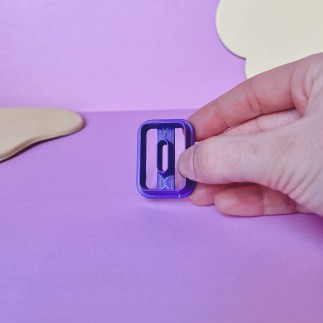 Cortador para arcilla polimérica rectángulo estilo donut