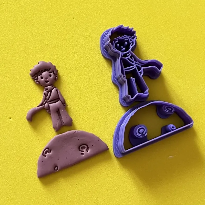 Set cortadores arcilla polimérica - El Principito con la luna Set cortadores arcilla polimérica - El Principito con la luna
