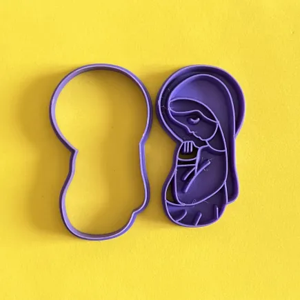 Set cortador y sello para arcilla polimérica: Virgen - Lylo Tools