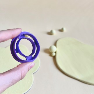 Cortador para arcilla polimérica óvalo orgánico estilo donut