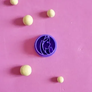 Sello para arcilla polimérica: cara de la Virgen - Lylo Tools