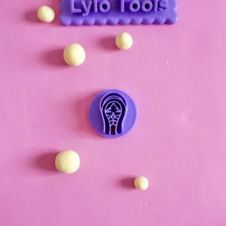 Sello para arcilla polimérica - Virgen estilo 2