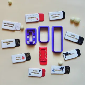 Cortador arcilla polimérica - Marcapáginas de pinza rectangular