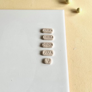 Cortador arcilla polimérica: rectángulo con palabra - Lylo Tools