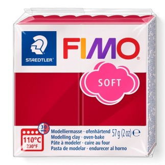 Comprar arcilla polimérica FIMO Soft color rojo cereza - Lylo Tools