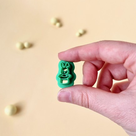 Mini cortador para arcilla polimérica conejo chistera