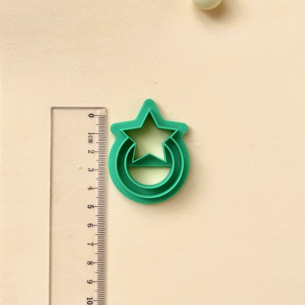 Cortador para arcilla polimérica estrella con aro