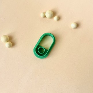 Cortador arcilla polimérica: óvalo con agujero - Lylo Tools