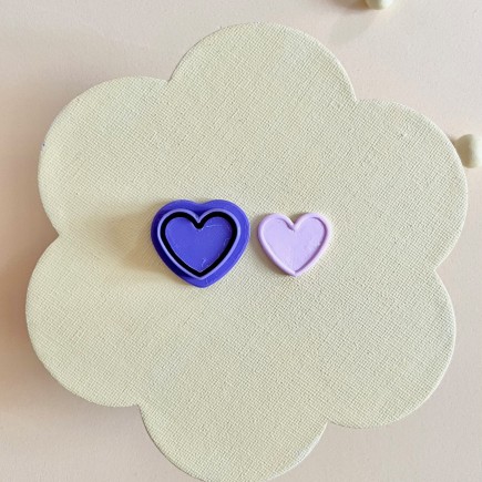 Cortador para arcilla polimérica: corazón estampado - Lylo Tools