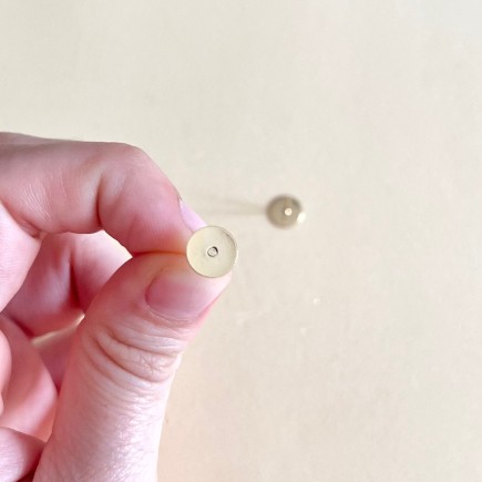 Postes de 6mm de acero inoxidable para hacer pendientes - Dorado