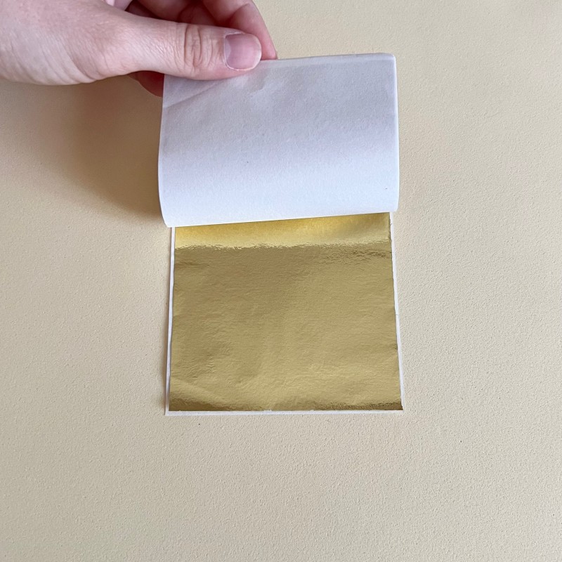 Hojas imitación pan de oro: color dorado