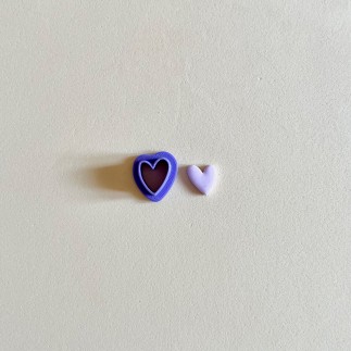 Cortador para arcilla polimérica - mini corazón asimétrico