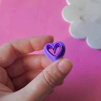 Cortador para arcilla polimérica: corazón con marco - Lylo Tools