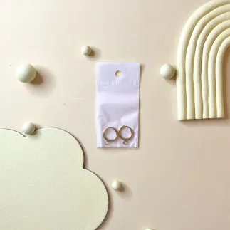 Aro 1.4cm de acero inoxidable con argolla color dorado - Lylo Tools