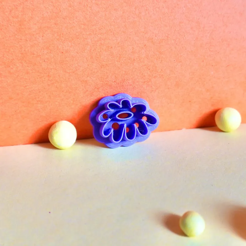 Cortador para arcilla polimérica - margarita abstracta