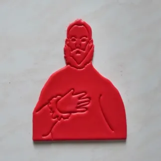 Cortador para arcilla polimérica - El caballero de la mano en pecho del Greco