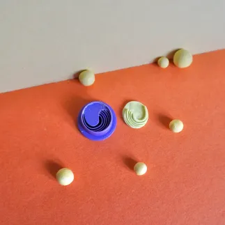 Cortador para arcilla polimérica - estilo old money óvalo estampado