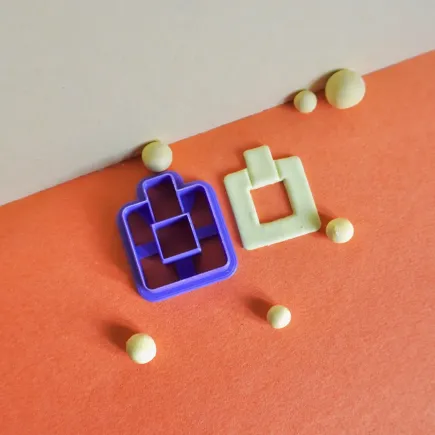 Cortador para arcilla polimérica - estilo old money cuadrado