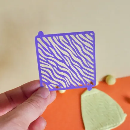 Mini stencil estampado cebra