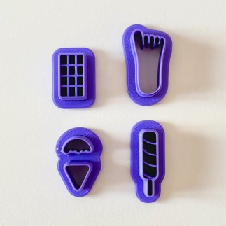 Pack de 4 cortadores con formas de helados - Lylo Tools