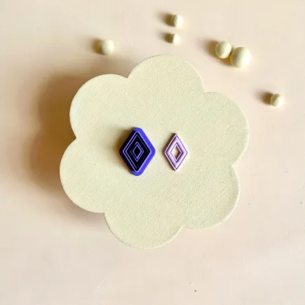 Cortador arcilla polimérica - rombo exterior con marco