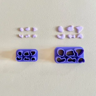 Pack cortadores arcilla polimérica: manchas vaquita - Lylo Tools